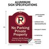 Signmission No Parking Private Property Vehicles Ticketed Towed Owners Expense Alum, 24" L, 18" H, RW-1824-23798 A-DES-RW-1824-23798